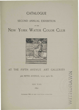 Catalogue New York Water Color Club