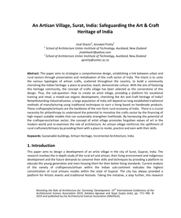 An Artisan Village, Surat, India: Safeguarding the Art & Craft