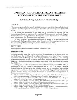 Ic-23 Optimization of a Rolling And