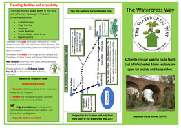 The Watercress Way with a Few Main ‘Gateways’ with Public Carparking and Buses