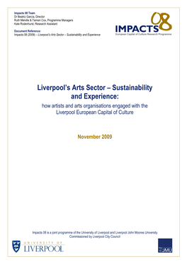 Liverpool's Arts Sector