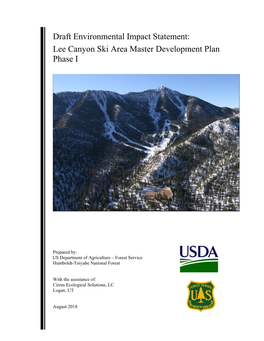 Lee Canyon Ski Area Master Development Plan Phase I