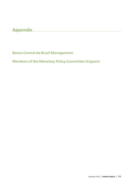 Inflation Report | 155 Banco Central Do Brasil Management