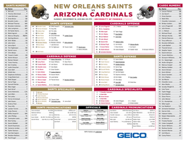 New Orleans Saints Arizona Cardinals