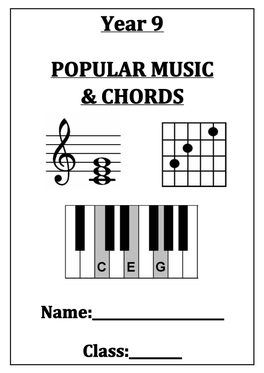 Year 9 Popular Music and Chords Booklet