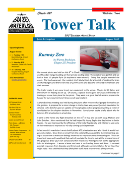 August 2017 Tower Talk