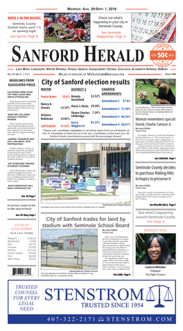 City of Sanford Election Results