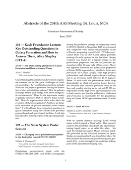 Abstracts of the 234Th AAS Meeting (St
