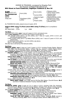 HORSE in TRAINING, Consigned by Kingsley Park the Property of Rabbah Bloodstock Ltd