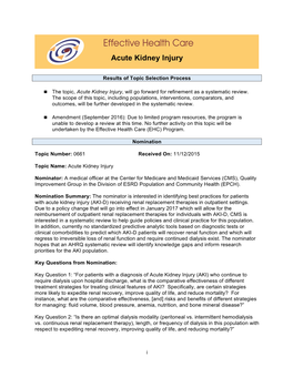 Acute Kidney Injury