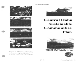 Central Oahu Sustainable Communities Plan