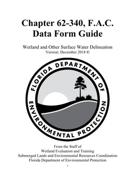 Chapter 62-340, FAC Data Form Guide