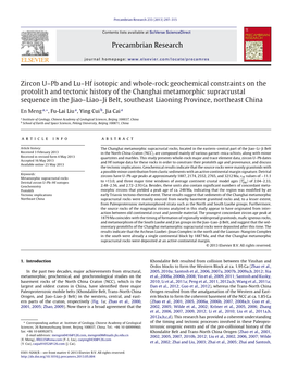 Zircon U–Pb and Lu–Hf Isotopic and Whole-Rock Geochemical Constraints on The