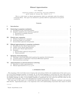 Eikonal Approximation