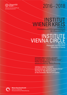2016–2018 Institut Wiener Kreis Institute Vienna Circle