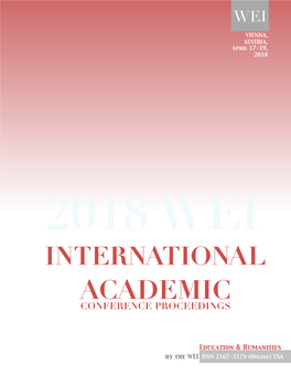 Conference Proceedings for Education and Humanities-Vienna