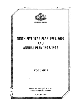 Ninth Five Year Plan 1997^2002 and Annual Plan 1997^1998