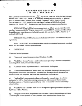 AMENDED and RESTATED AFFINITY AGREEMENT 11), This