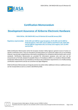 EASA CM-SWCEH-001 Issue 01 Rev 02