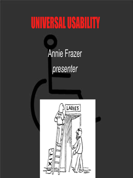 Universal Usability