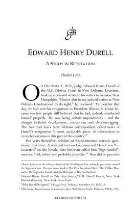 Edward Henry Durell