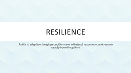 Resilience Presentation