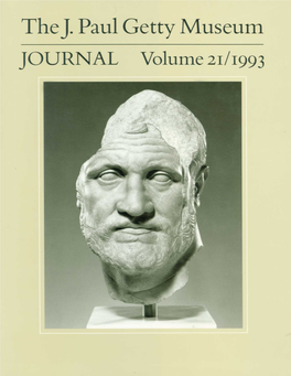 The J. Paul Getty Museum Journal Volume 21 1993