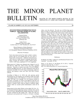 The Minor Planet Bulletin (Warner Et Al