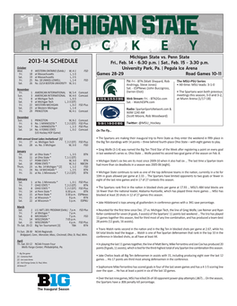 2013-14 SCHEDULE Fri., Feb