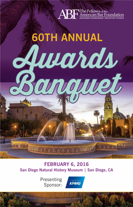 60TH ANNUAL Awards Banquet