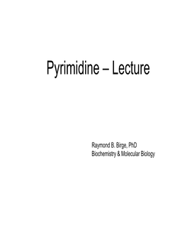 Pyrimidine – Lecture