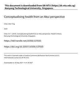 Conceptualising Health from an Abui Perspective