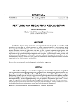 Pertumbuhan Megaurban Kedungsepur