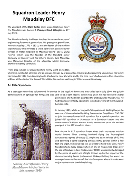 Squadron Leader Henry Maudslay DFC