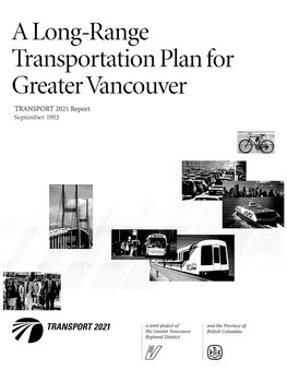 A Long-Range Transportation Plan for Greater Vancouver