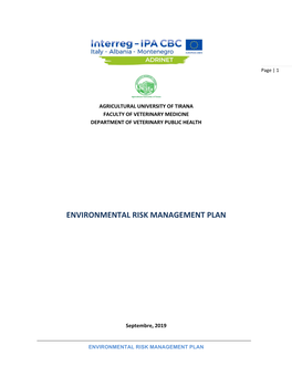 Environmental Risk Management Plan