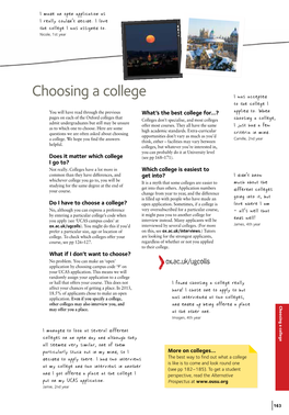 Choosing a College I Was Accepted to the College I You Will Have Read Through the Previous What’S the Best College For...? Applied To