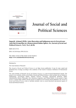 Journal of Social and Political Sciences