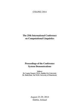 Proceedings of the 25Th International Conference on Computational Linguistics (COLING))