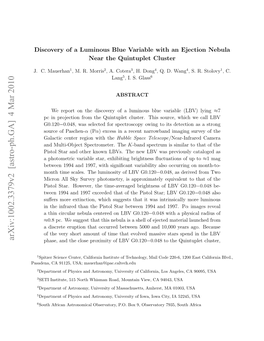 Discovery of a Luminous Blue Variable with an Ejection Nebula