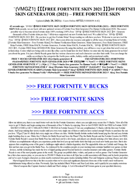 Fortnite Skin Generator (2021) – Free Fortnite Skin
