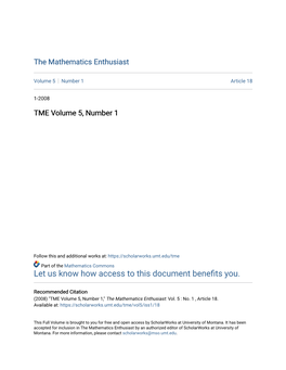 The Mathematics Enthusiast