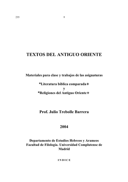 Textos Del Antiguo Oriente