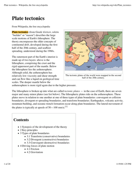 Plate Tectonics - Wikipedia, the Free Encyclopedia