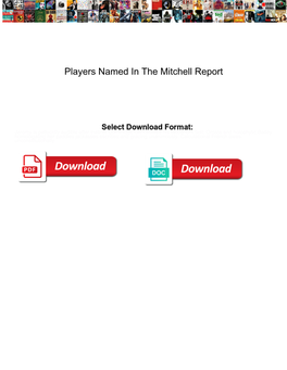 Players Named in the Mitchell Report