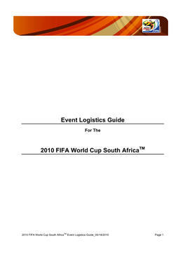 Event Logistics Guide Final Version 2010 05 18