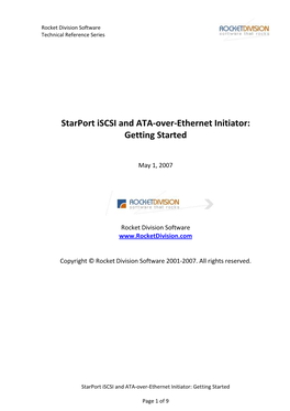 Starport Iscsi and ATA-Over-Ethernet Initiator: Getting Started