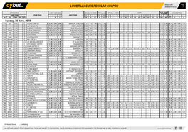 Lower Leagues Regular Coupon 30/06/2019 09:20 1 / 4