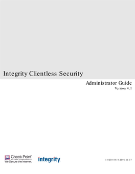 Integrity Clientless Security Administrator Guide Version 4.1