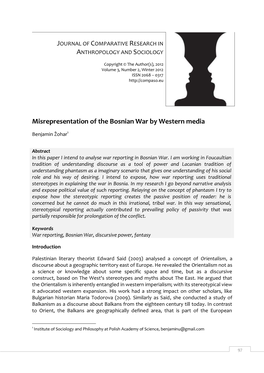 Misrepresentation of the Bosnian War by Western Media